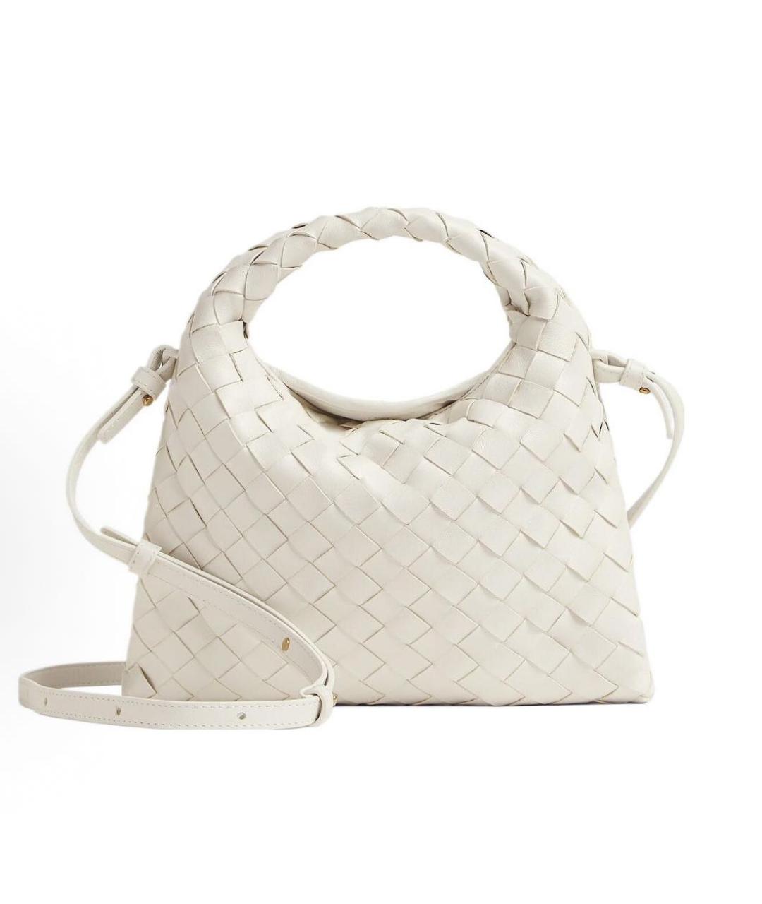 BOTTEGA VENETA Белая кожаная сумка тоут, фото 8