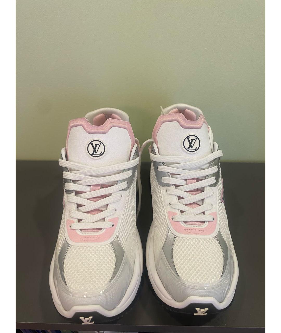 LOUIS VUITTON Белые кожаные кроссовки, фото 2