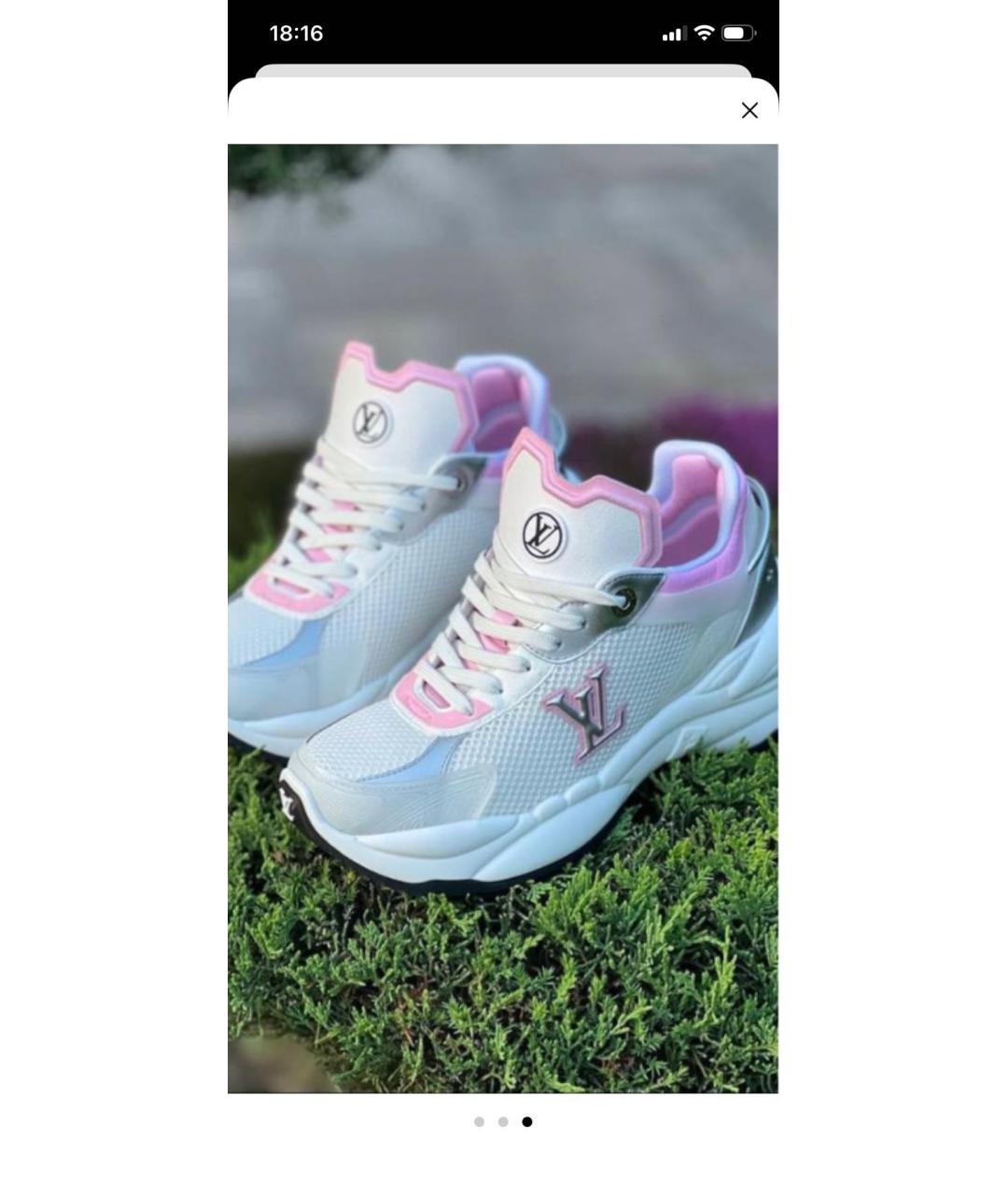 LOUIS VUITTON Белые кожаные кроссовки, фото 3