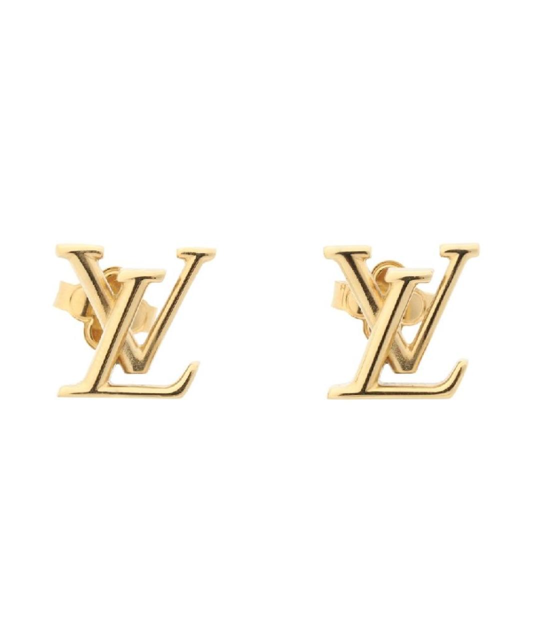 LOUIS VUITTON Золотые латунные серьги, фото 1