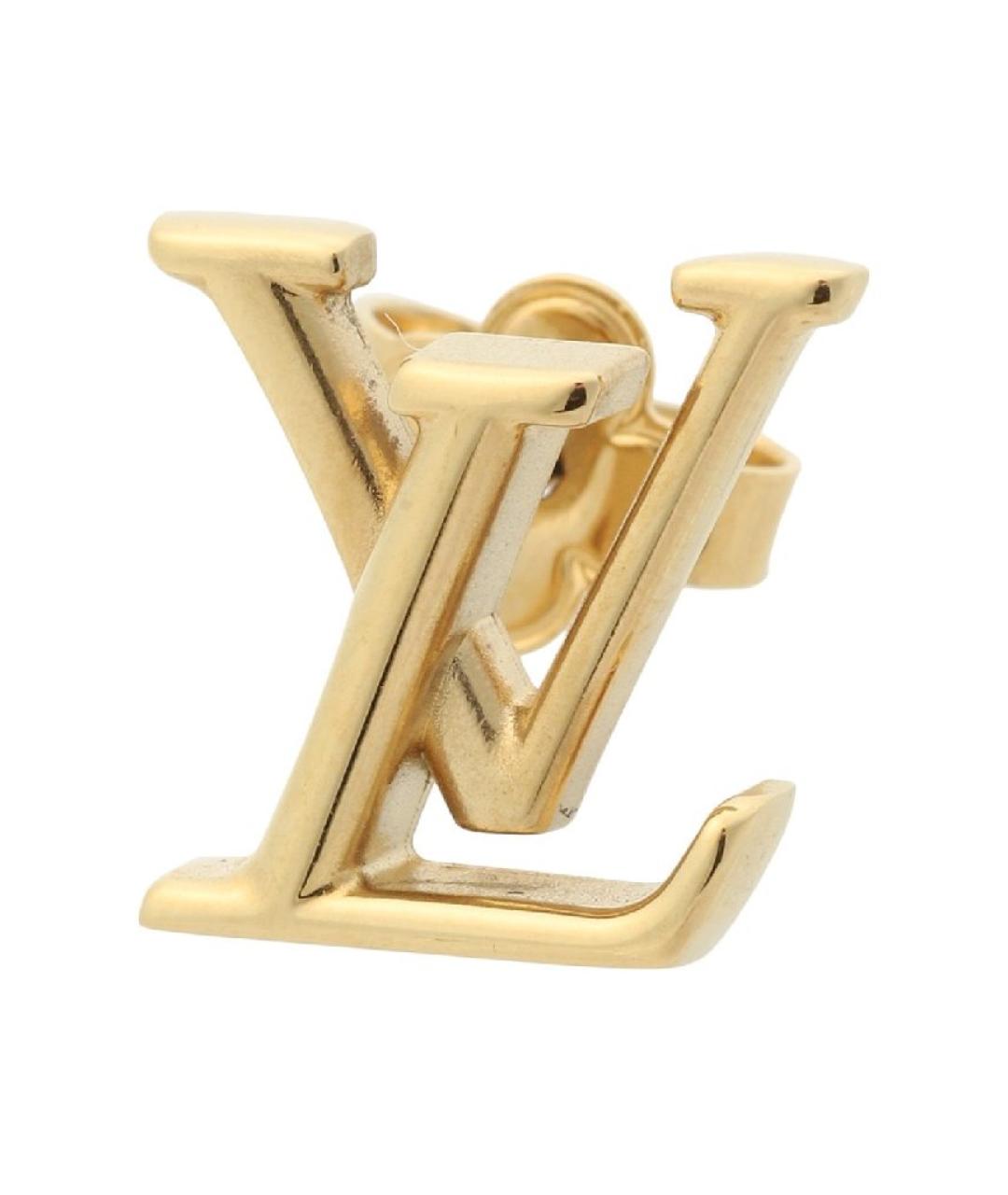 LOUIS VUITTON Золотые латунные серьги, фото 3
