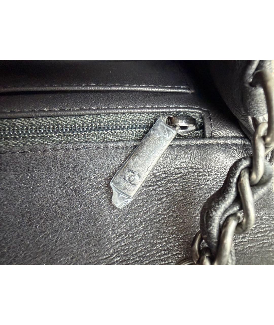 CHANEL Серая кожаная сумка через плечо, фото 4