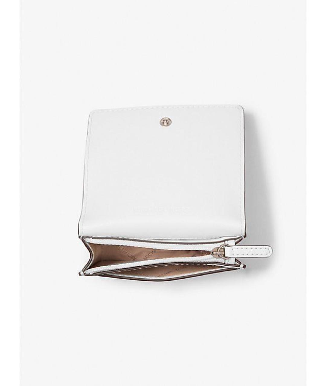 MICHAEL KORS Белый кожаный кошелек, фото 3