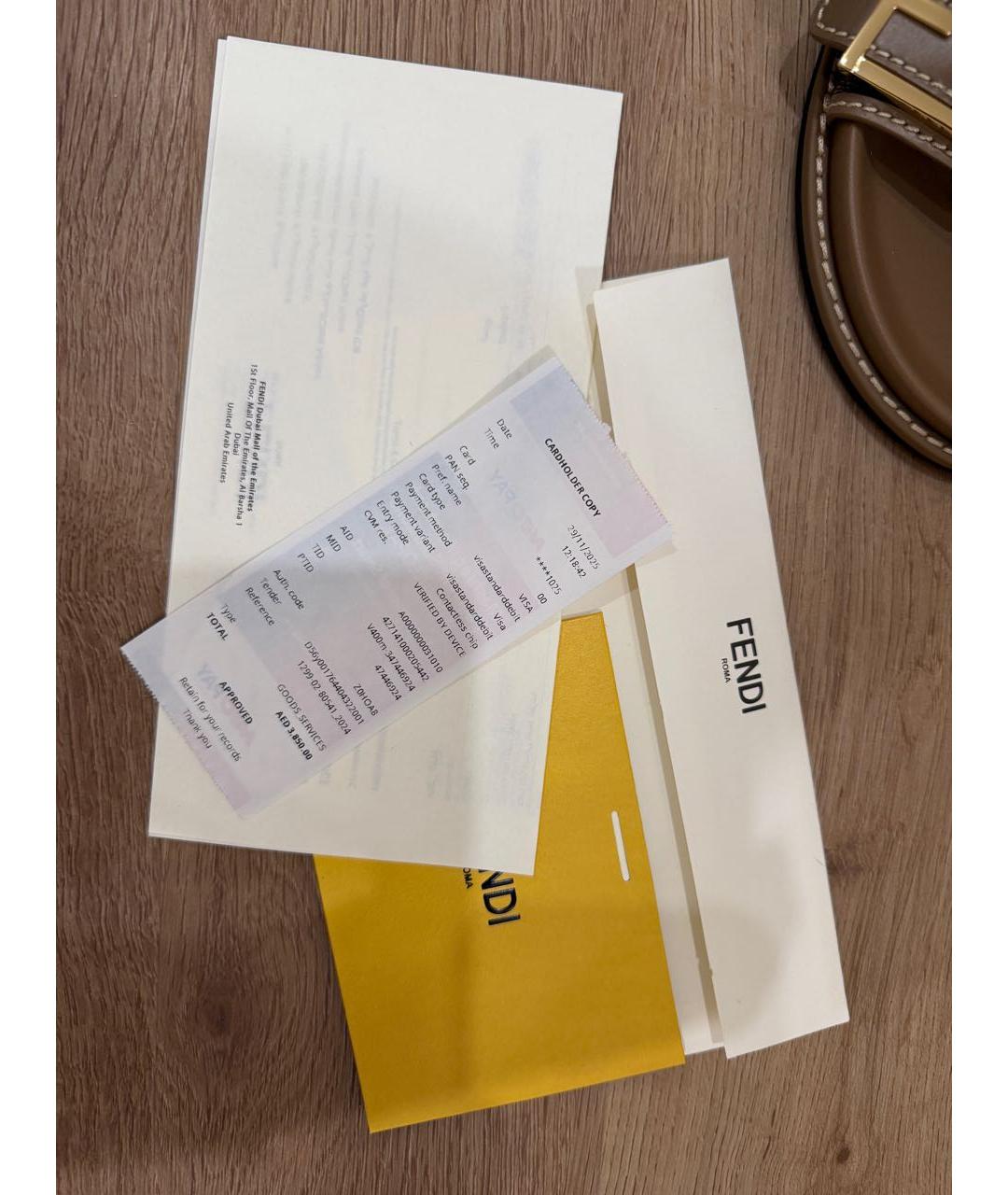 FENDI Коричневые шлепанцы, фото 5