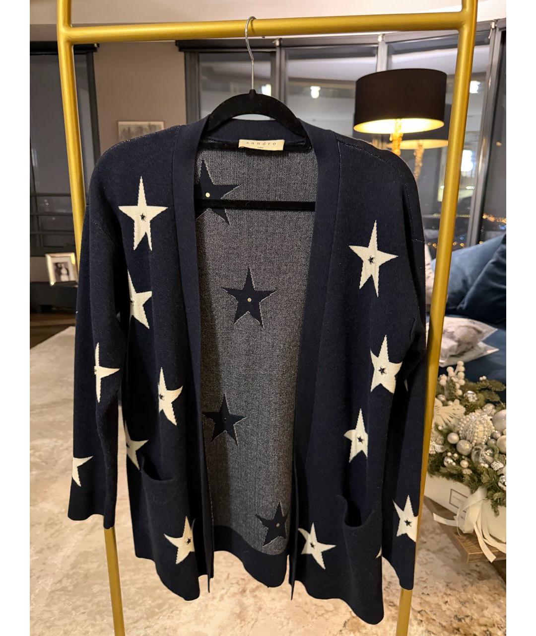 SANDRO Темно-синий кардиган, фото 5