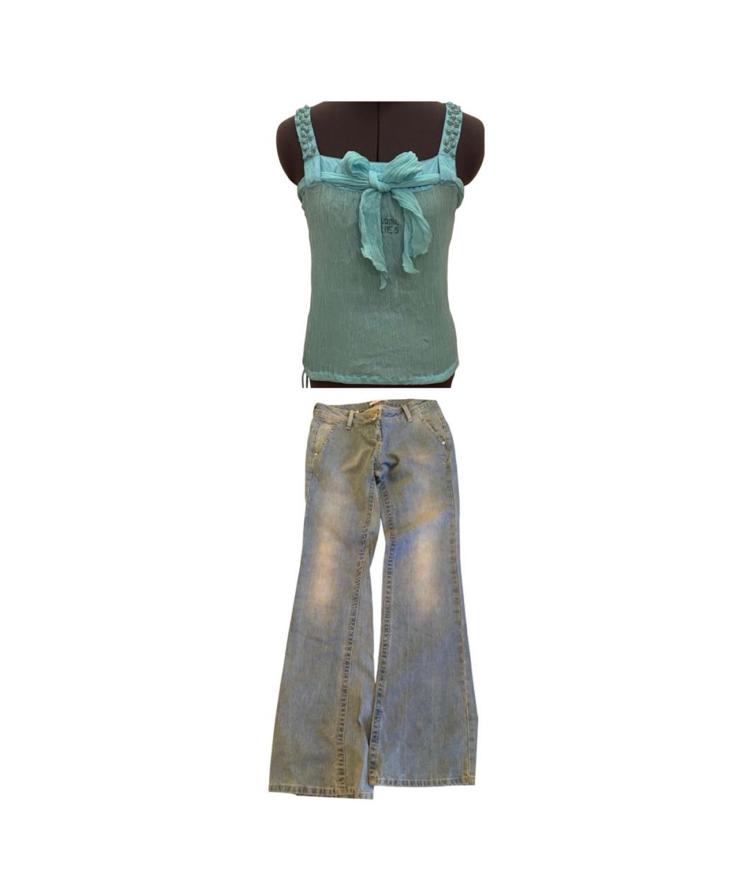 BLUGIRL Бирюзовый костюм с брюками, фото 9