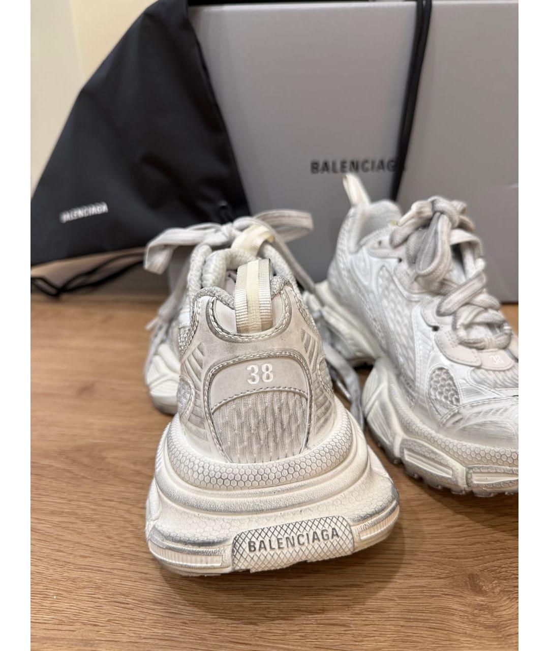 BALENCIAGA Белые текстильные кроссовки, фото 6