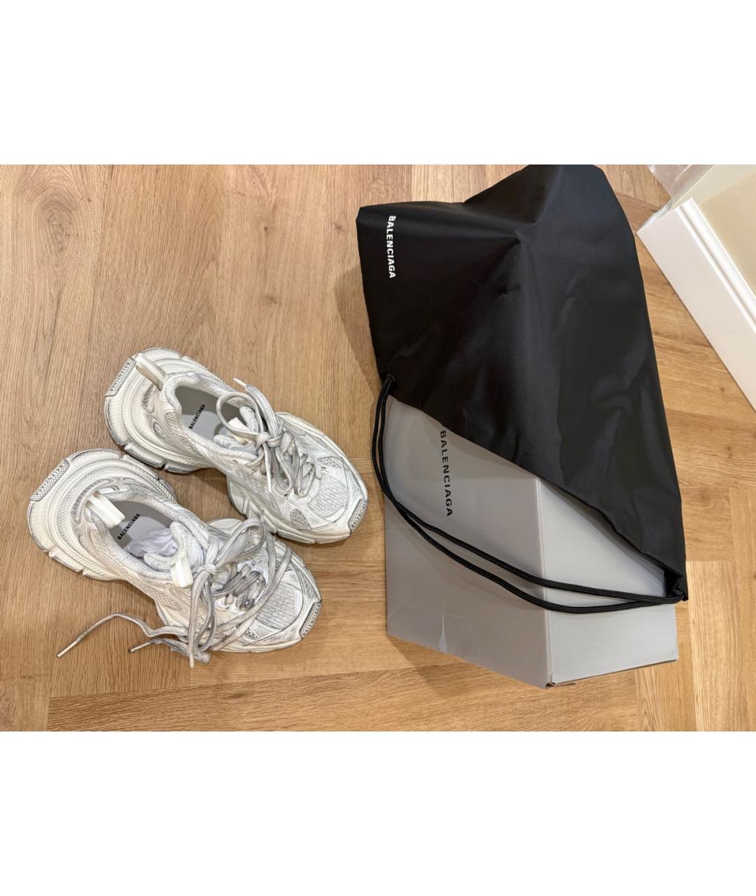 BALENCIAGA Белые текстильные кроссовки, фото 3