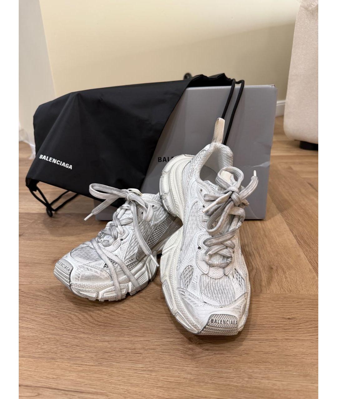 BALENCIAGA Белые текстильные кроссовки, фото 2