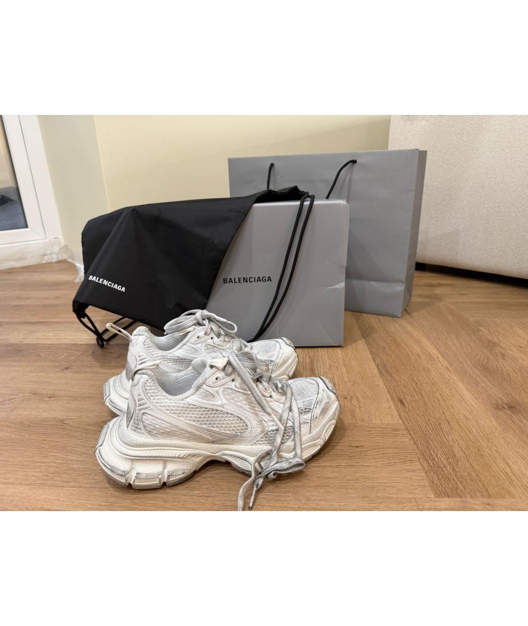 BALENCIAGA Белые текстильные кроссовки, фото 8