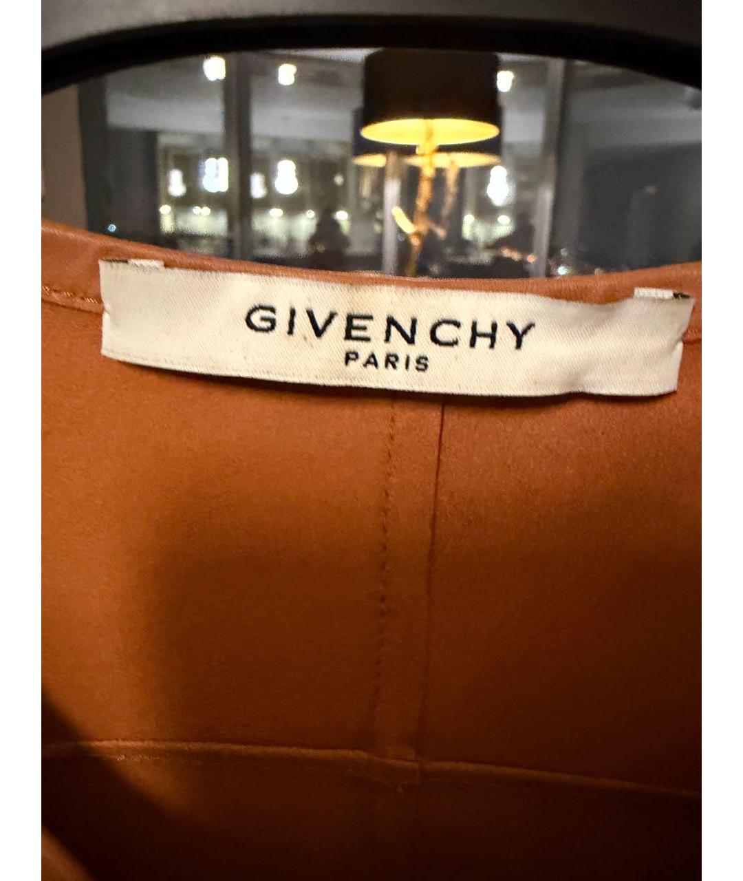 GIVENCHY Коричневая кожаная блузы, фото 3