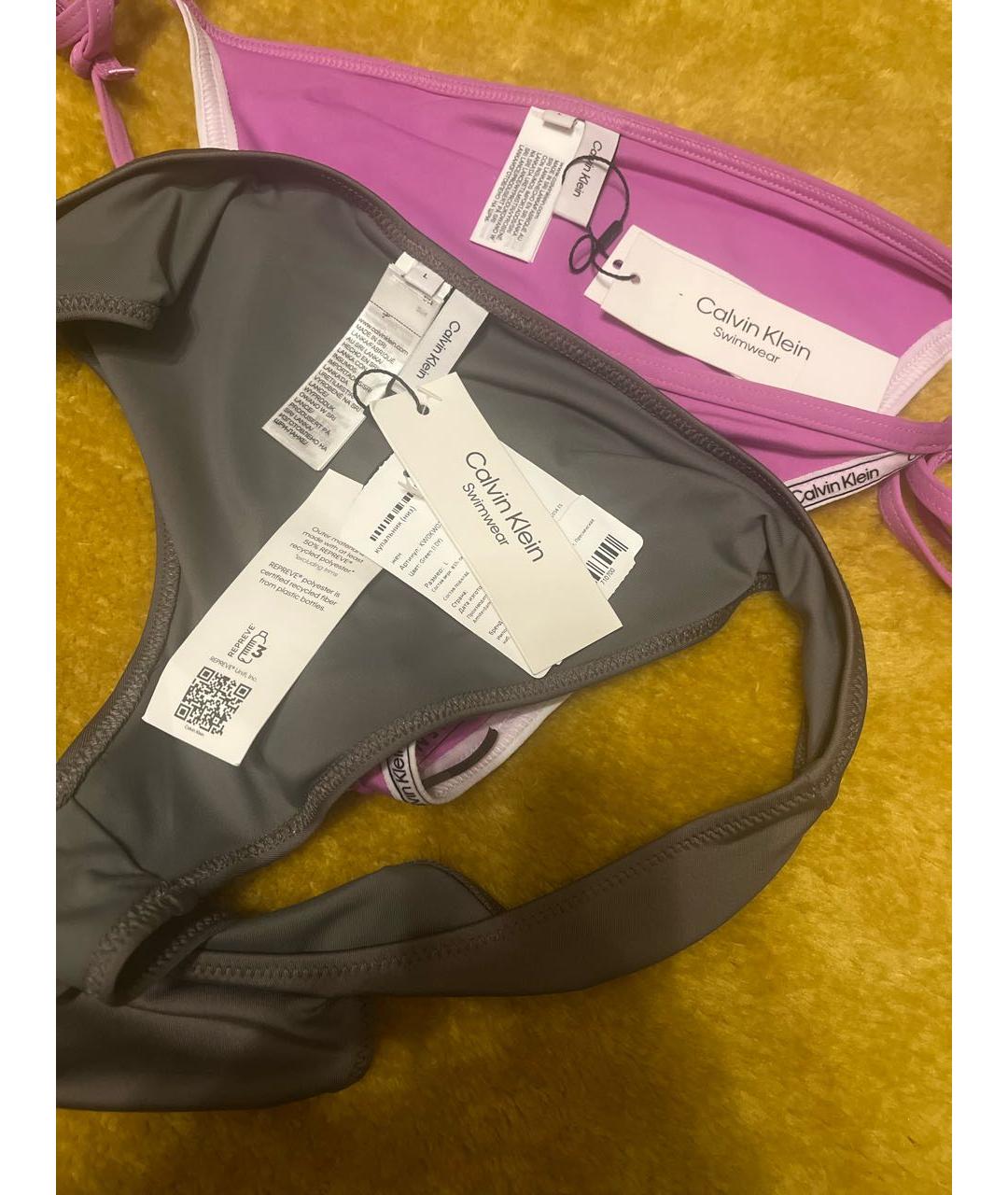 CALVIN KLEIN Мульти полиэстеровый купальник, фото 6