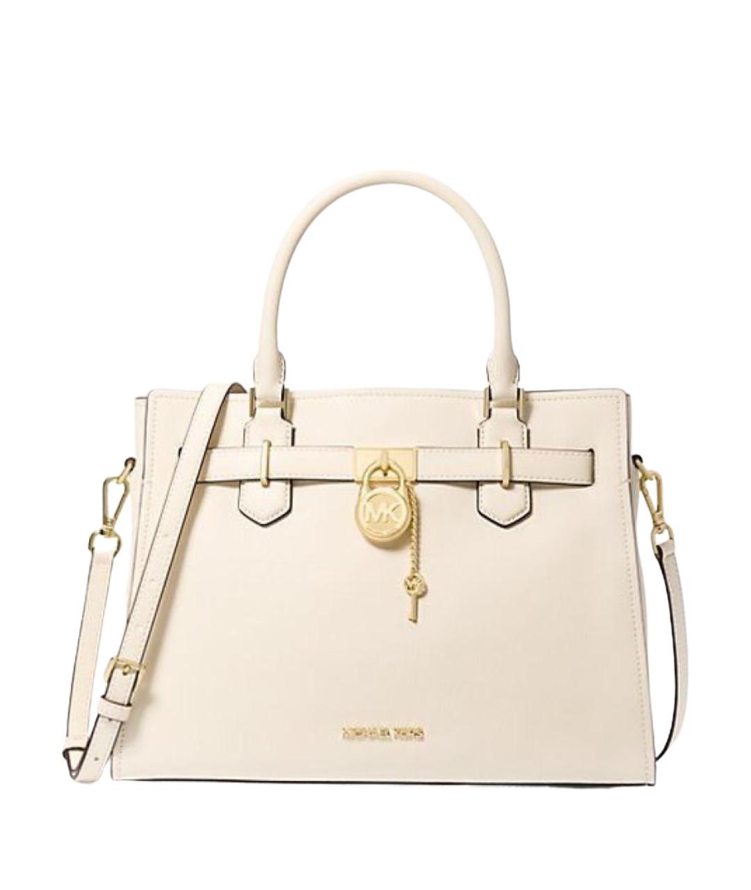 MICHAEL KORS Бежевая кожаная сумка с короткими ручками, фото 1