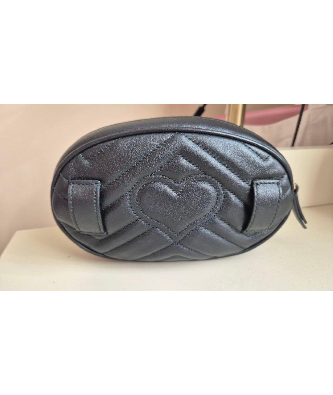 GUCCI Черная кожаная поясная сумка, фото 3