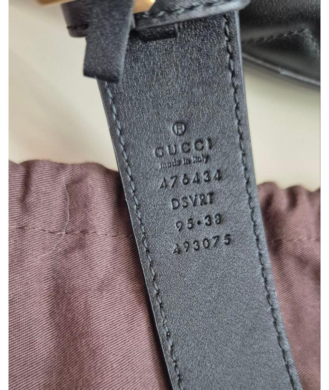 GUCCI Черная кожаная поясная сумка, фото 9