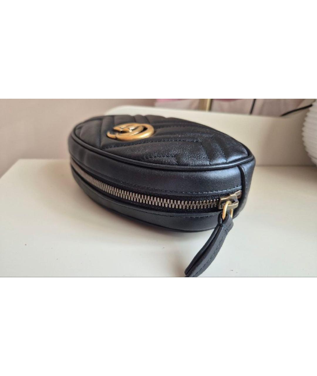 GUCCI Черная кожаная поясная сумка, фото 2