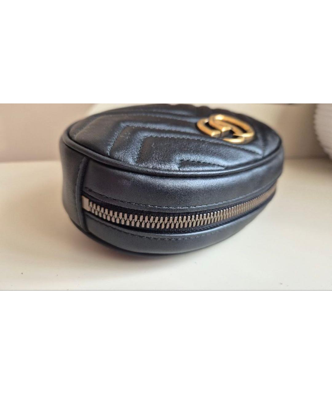 GUCCI Черная кожаная поясная сумка, фото 7