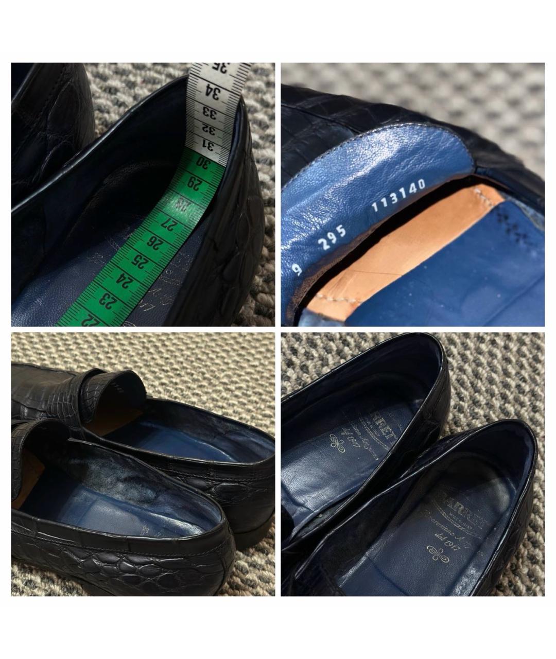 BARRETT Темно-синие лоферы из экзотической кожи, фото 7