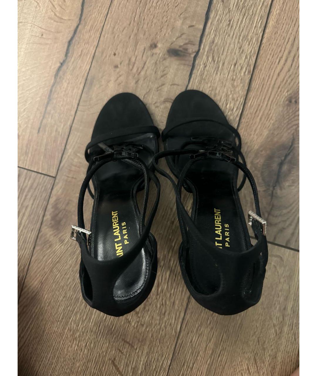 SAINT LAURENT Черные босоножки, фото 3