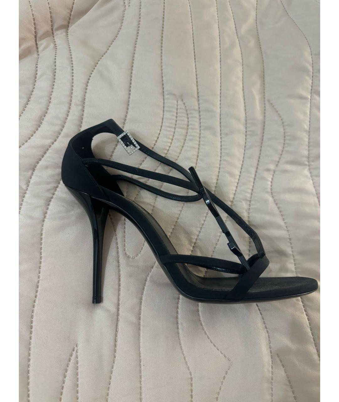 SAINT LAURENT Черные босоножки, фото 5