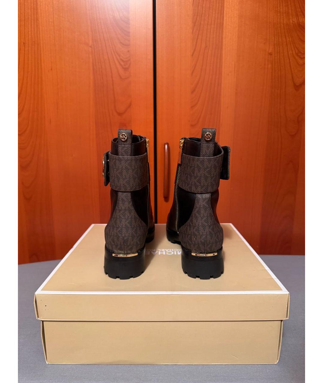 MICHAEL KORS Черные кожаные сапоги, фото 4