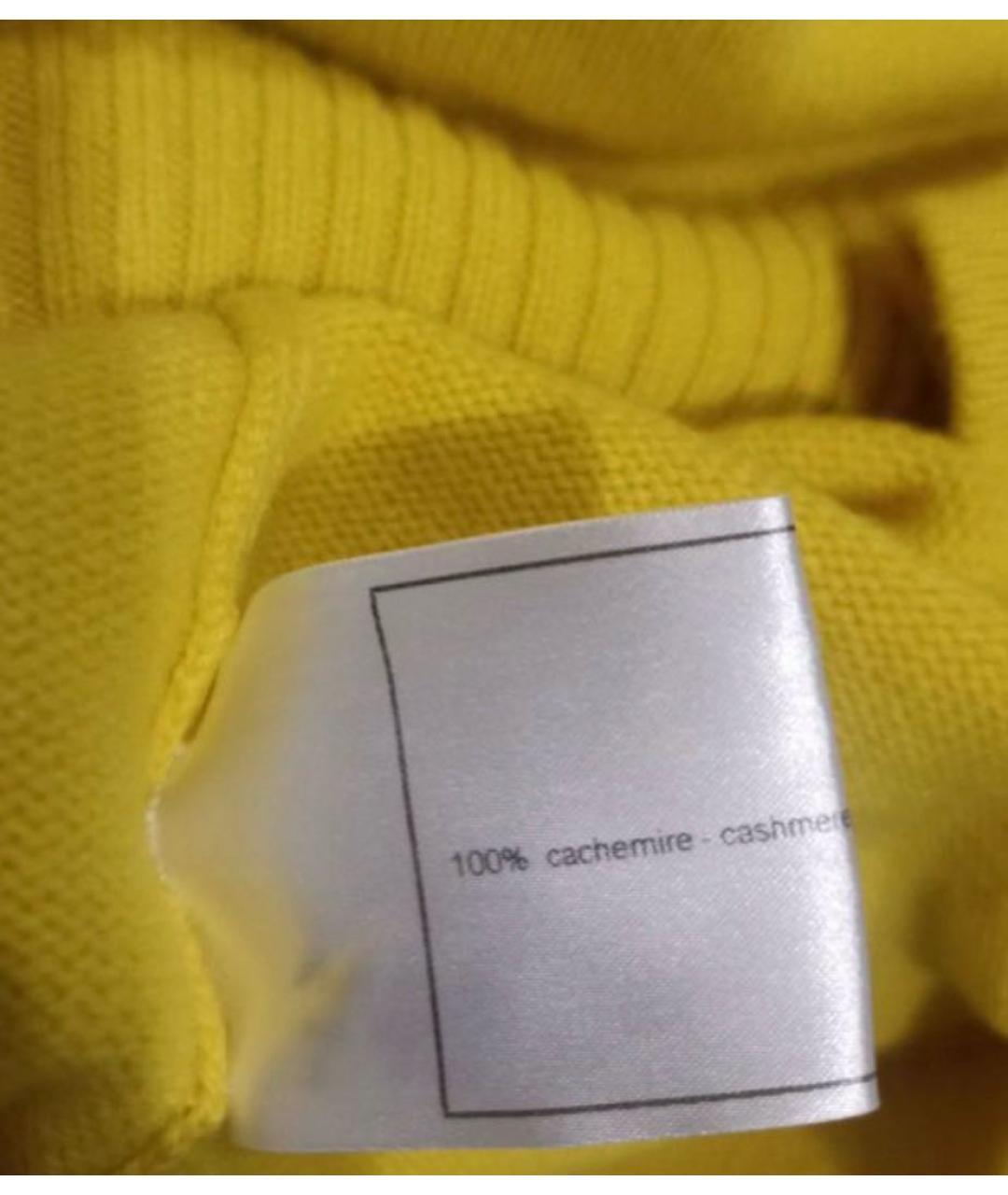 CHANEL Желтое кашемировое повседневное платье, фото 3