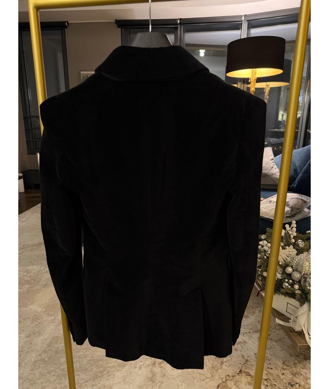 ALEXANDER MCQUEEN Черный бархатный жакет/пиджак, фото 2