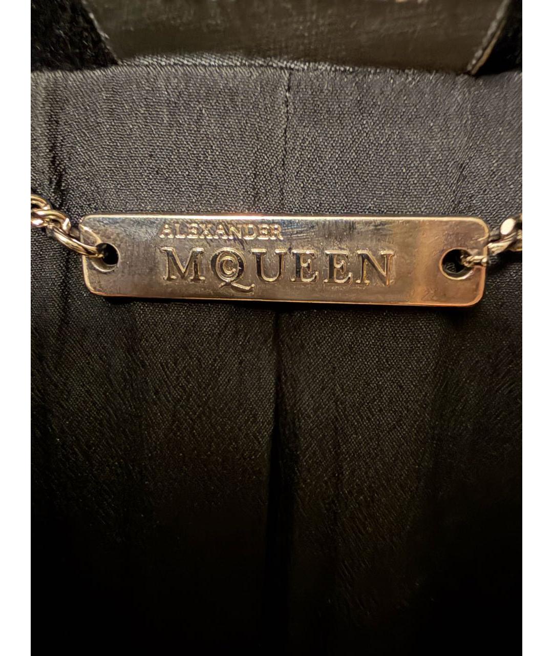 ALEXANDER MCQUEEN Черный бархатный жакет/пиджак, фото 3