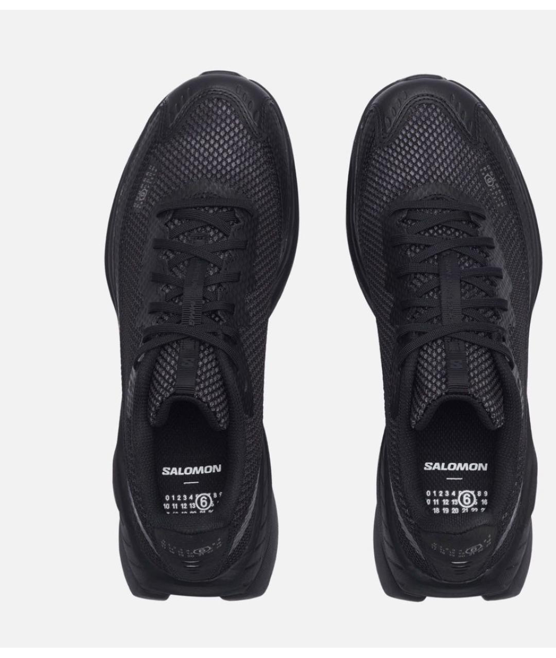 MAISON MARGIELA Черные текстильные низкие кроссовки / кеды, фото 3