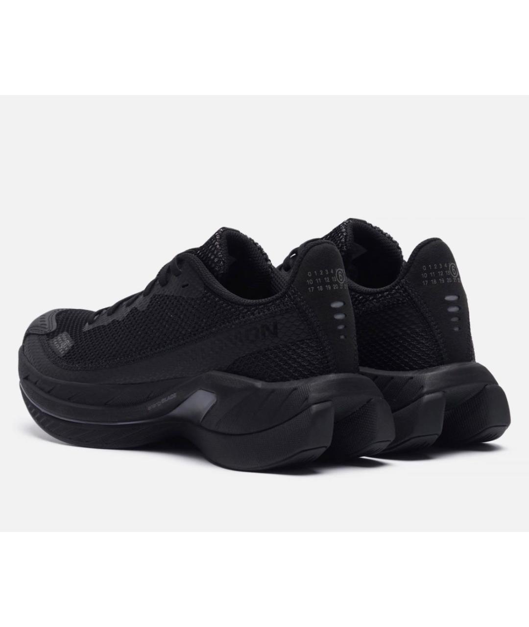 MAISON MARGIELA Черные текстильные низкие кроссовки / кеды, фото 4