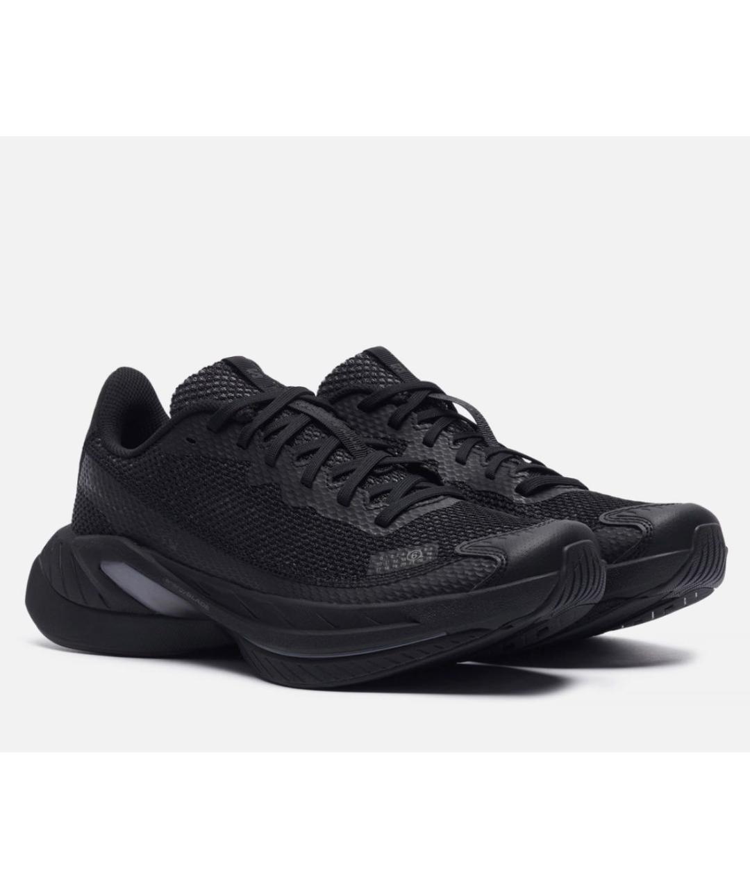 MAISON MARGIELA Черные текстильные низкие кроссовки / кеды, фото 2