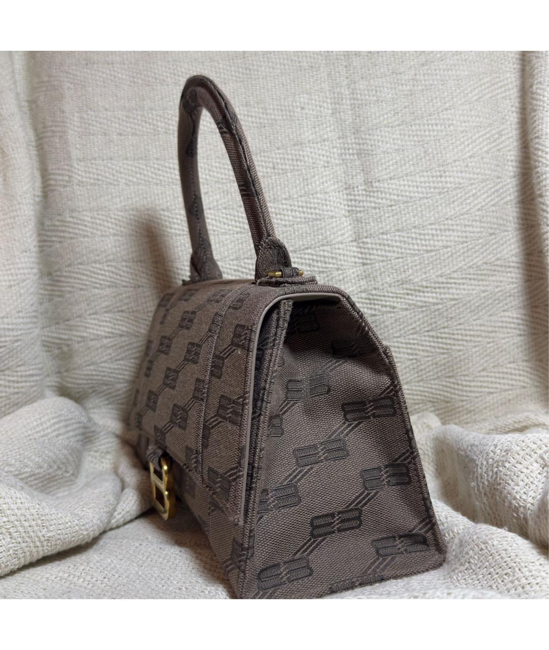 BALENCIAGA Коричневая жаккардовая сумка через плечо, фото 8