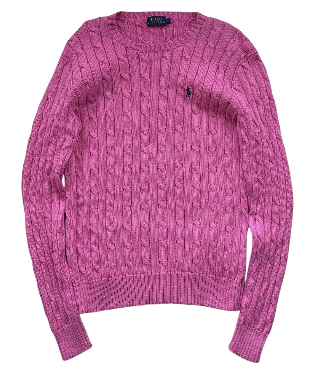 POLO RALPH LAUREN Розовый хлопковый джемпер / свитер, фото 1