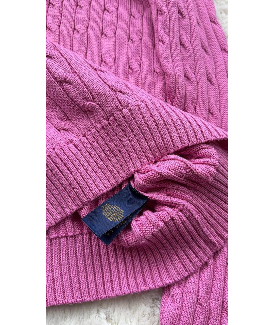 POLO RALPH LAUREN Розовый хлопковый джемпер / свитер, фото 3