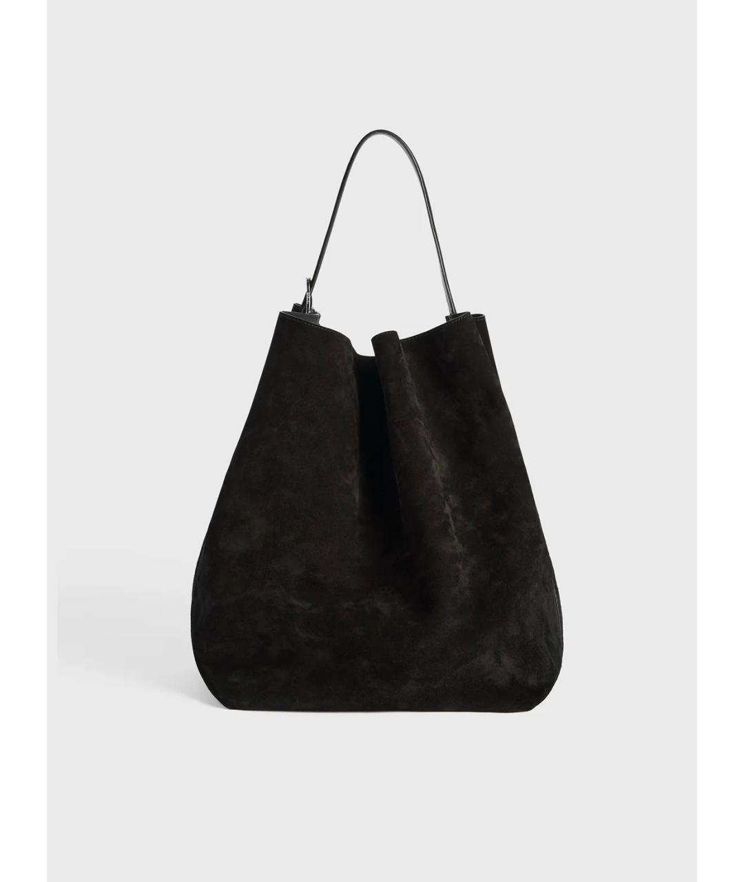 TOTEME Коричневая замшевая сумка тоут, фото 8