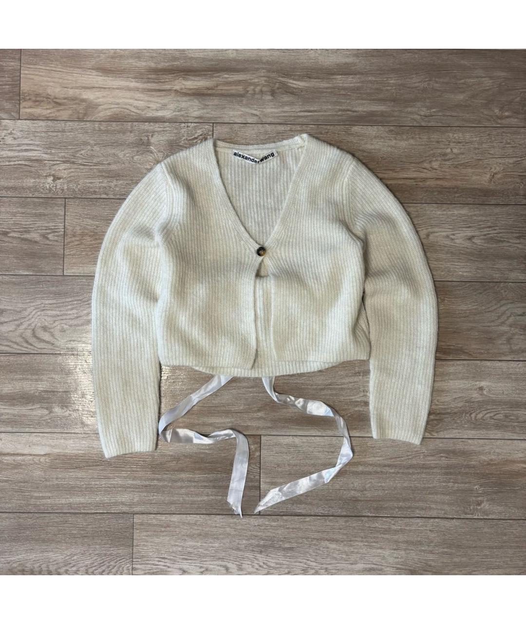 ALEXANDER WANG Белый шерстяной кардиган, фото 5