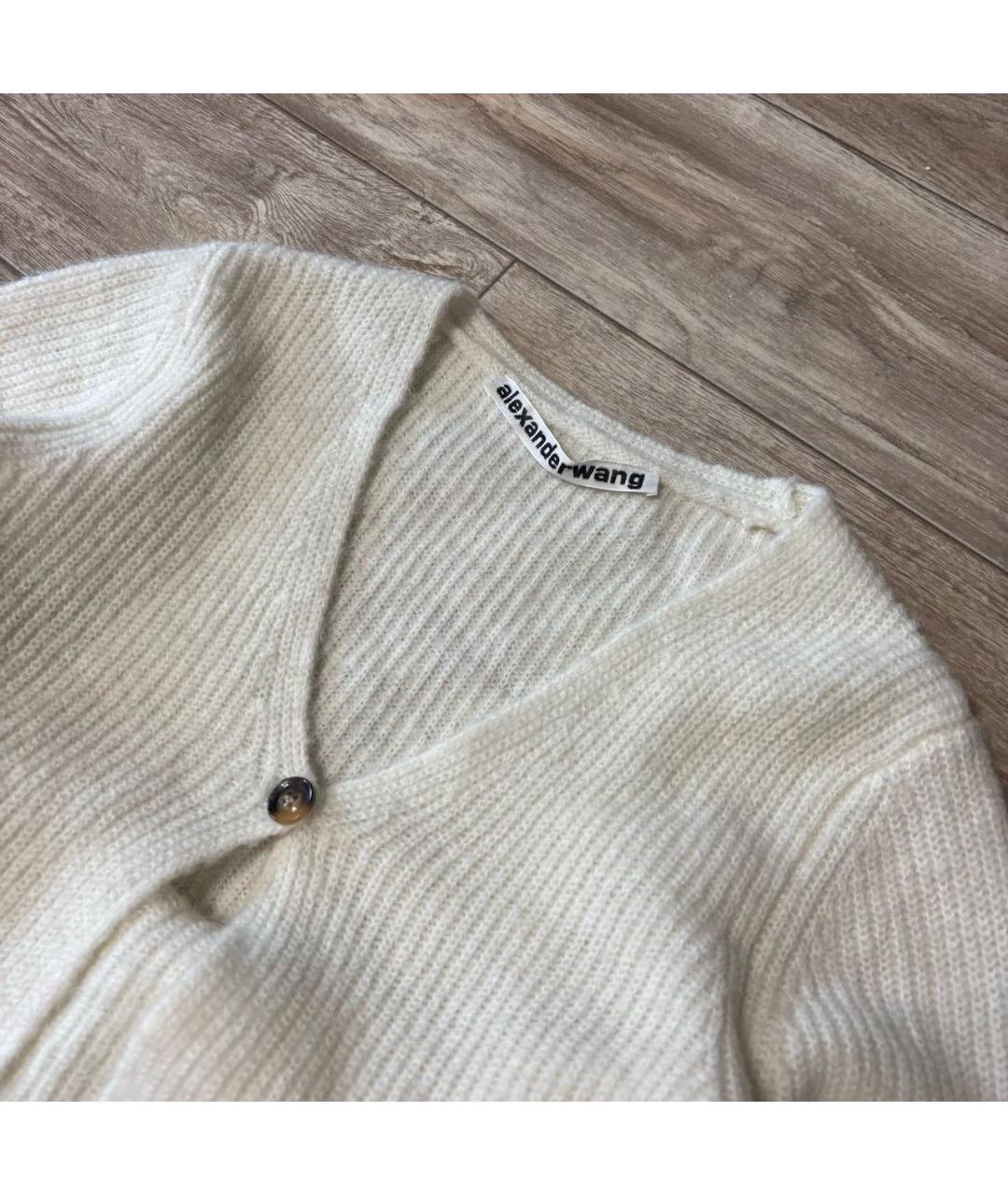 ALEXANDER WANG Белый шерстяной кардиган, фото 2