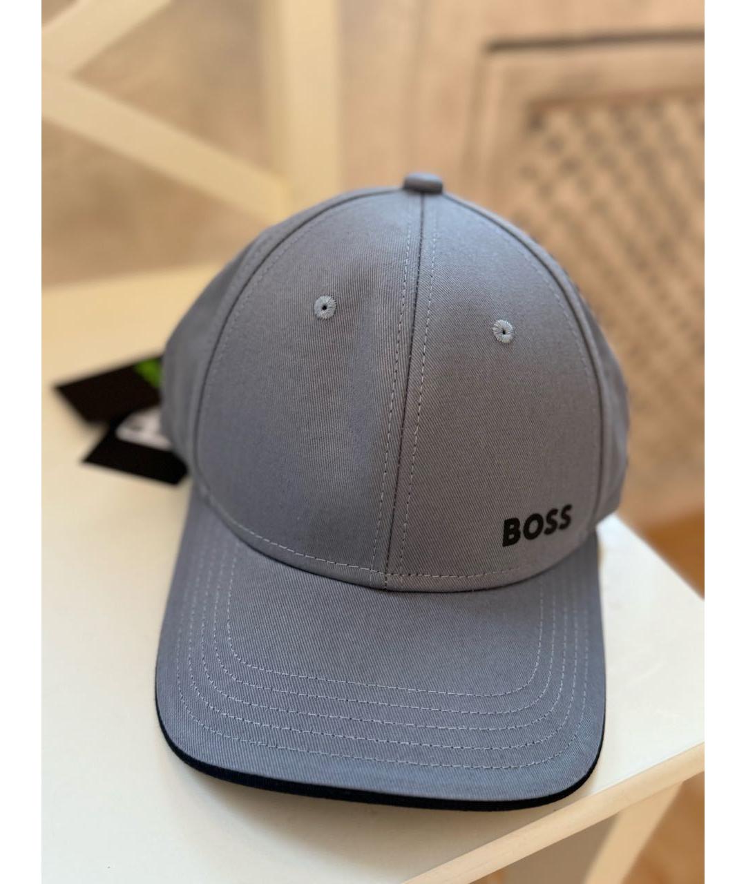 HUGO BOSS Серая хлопковая кепка/бейсболка, фото 8