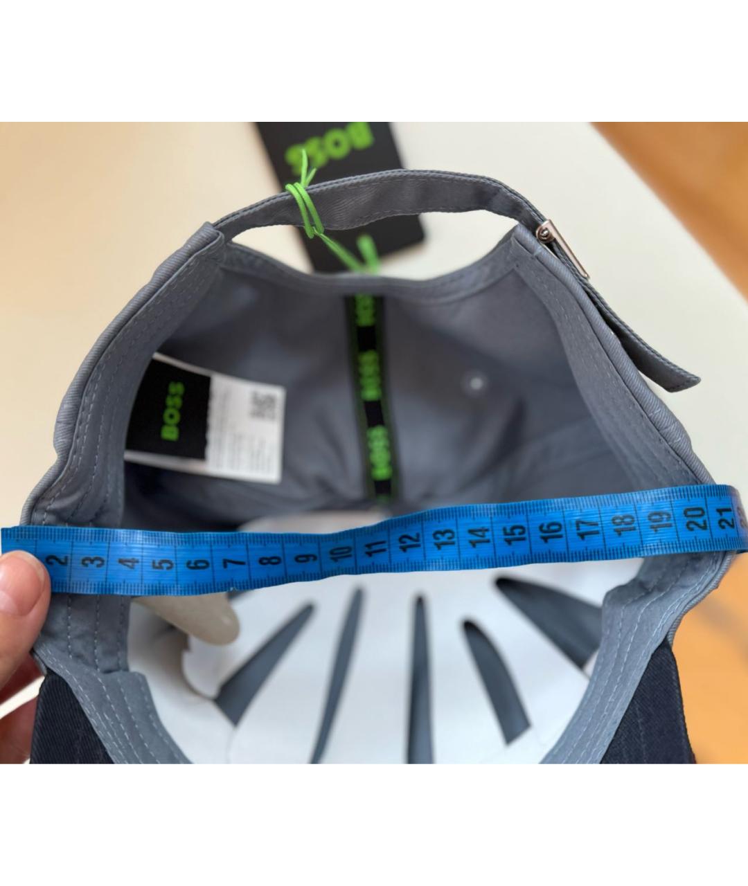 HUGO BOSS Серая хлопковая кепка/бейсболка, фото 4