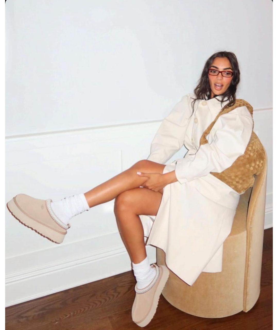 UGG AUSTRALIA Бежевые замшевые сабо, фото 8