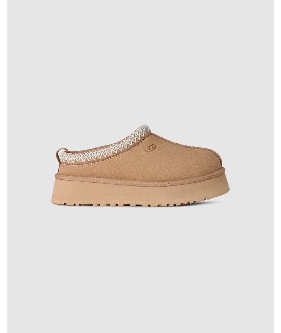 UGG AUSTRALIA Бежевые замшевые сабо, фото 9