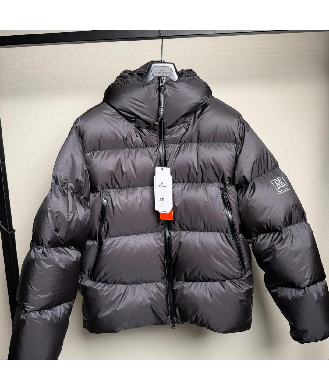 CP COMPANY Черный синтетический пуховик, фото 9