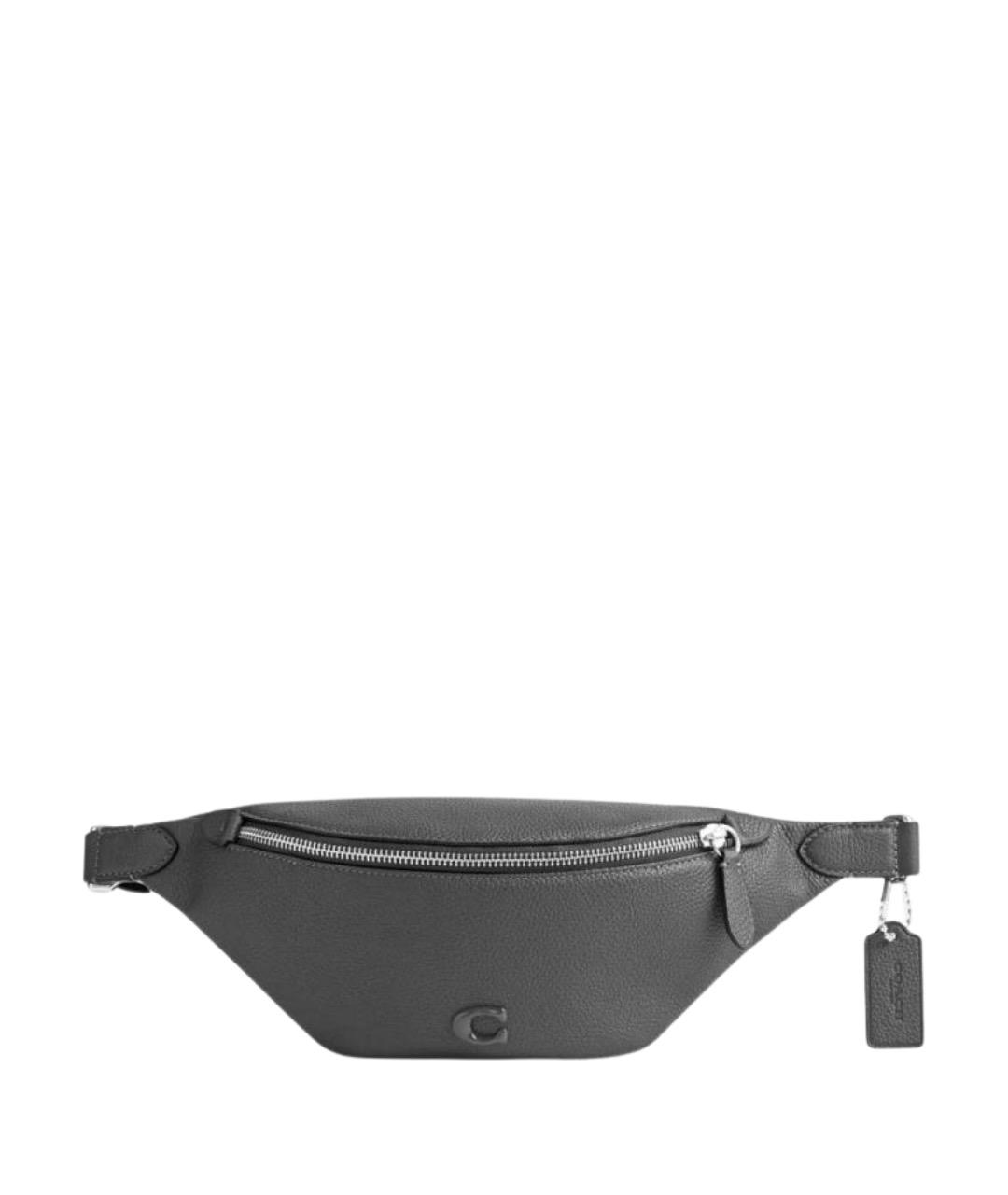 COACH Серая кожаная поясная сумка, фото 1