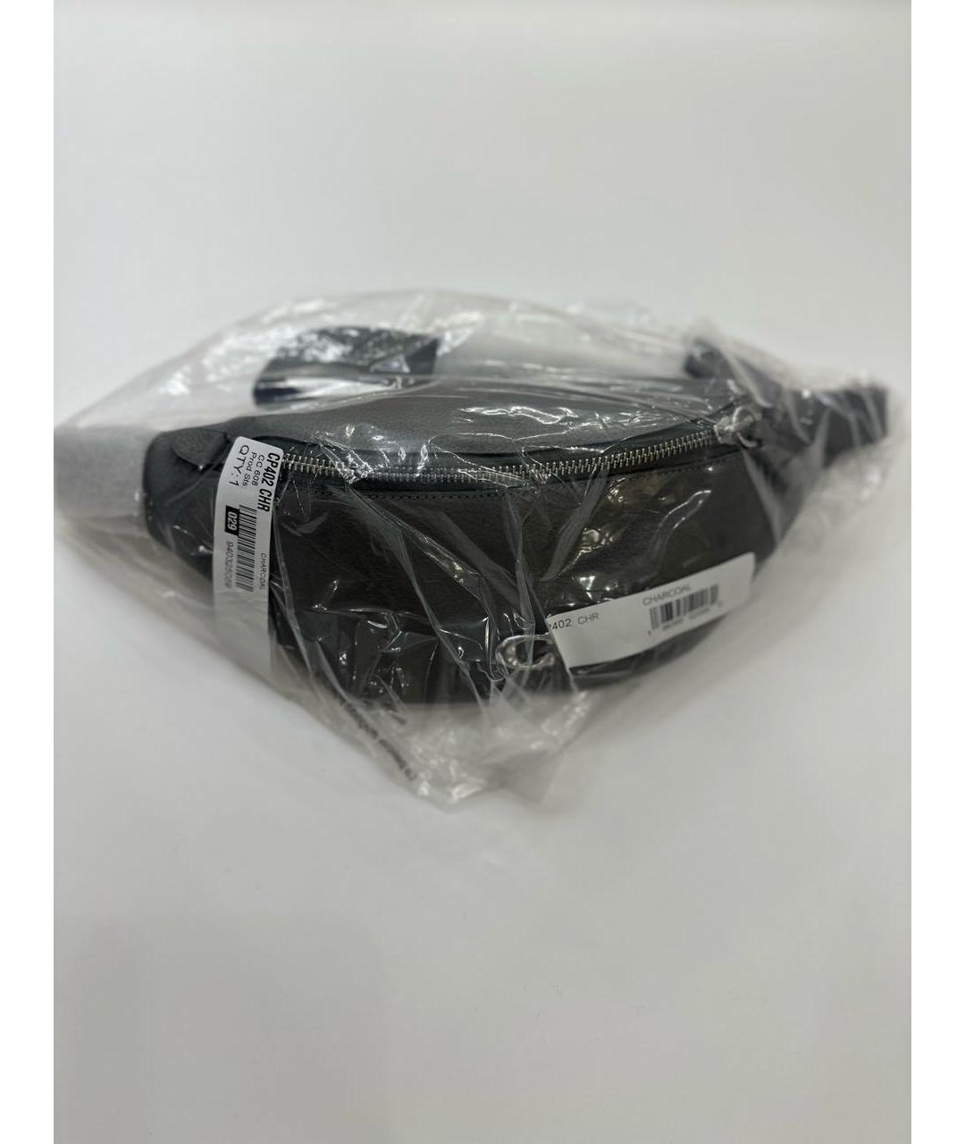 COACH Серая кожаная поясная сумка, фото 8