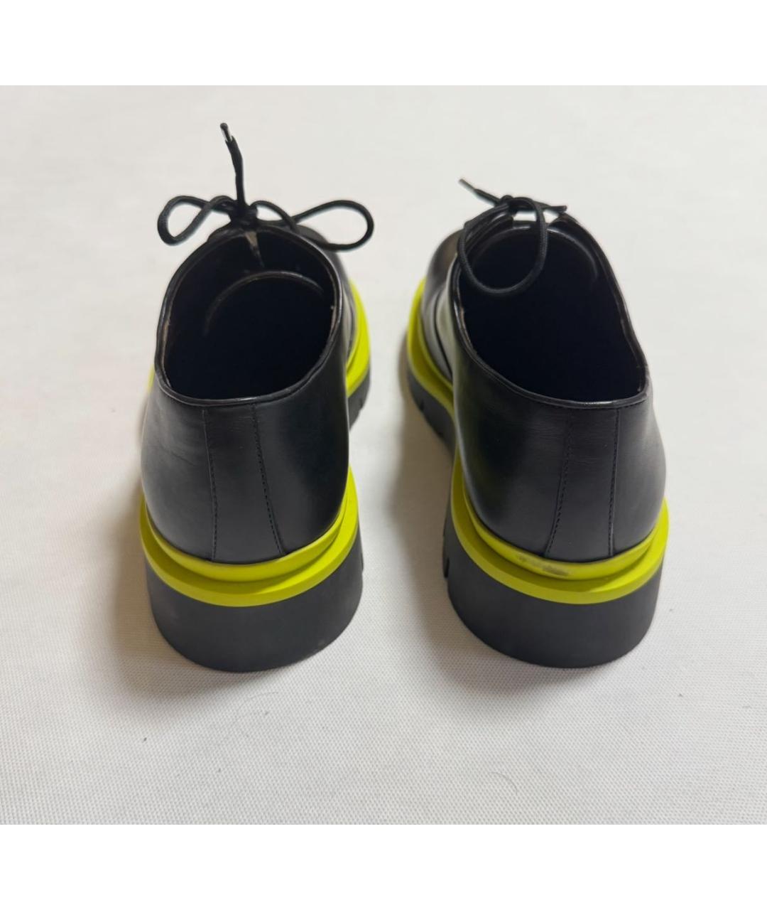 BOTTEGA VENETA Черные кожаные низкие ботинки, фото 4