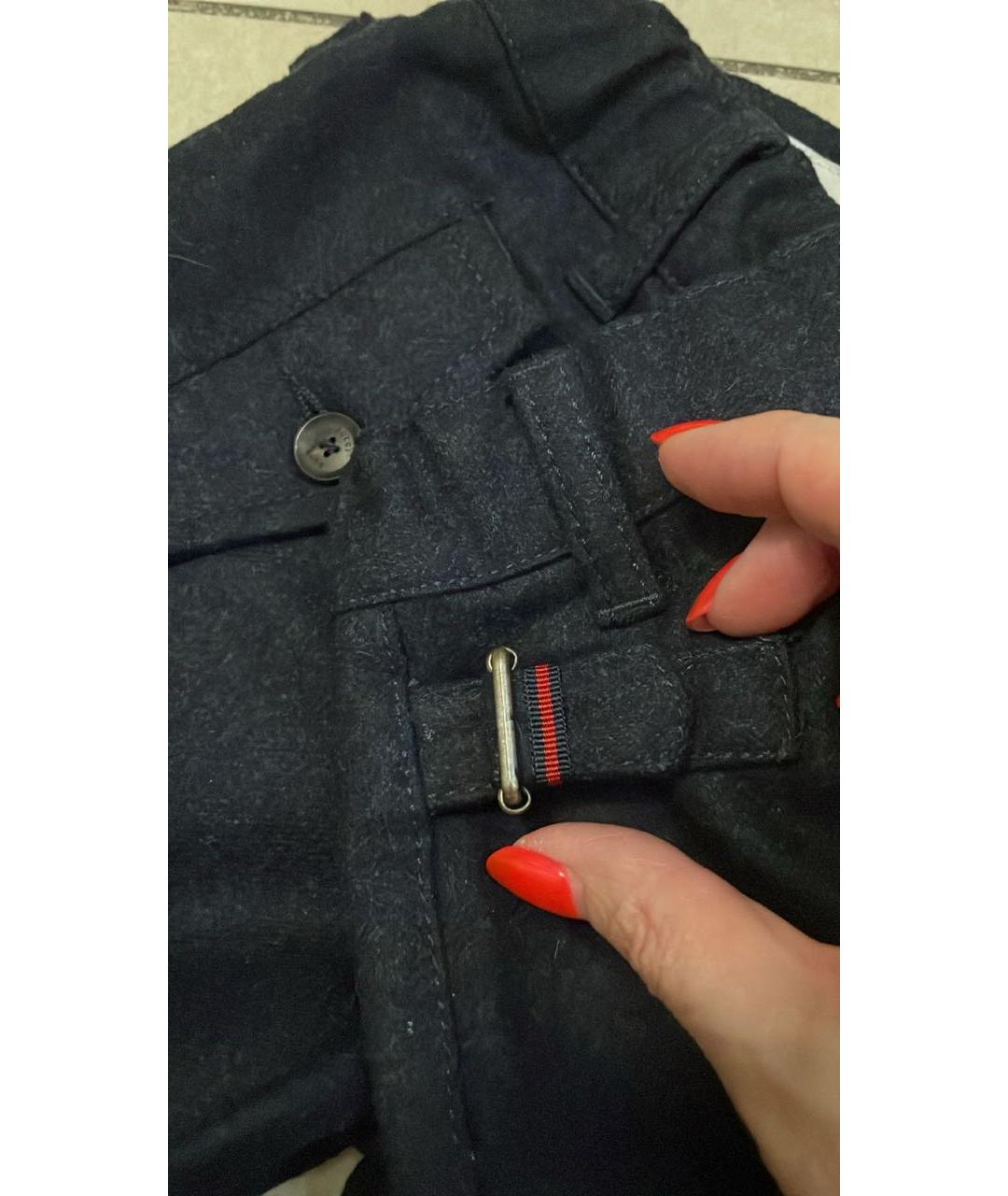 GUCCI Темно-синие шерстяные брюки и шорты, фото 5