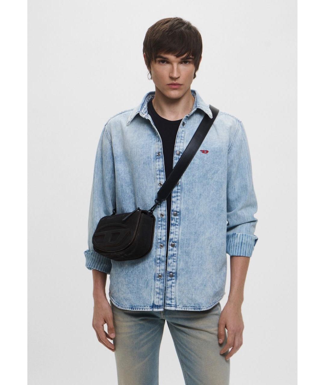 DIESEL Черная деним сумка через плечо, фото 3