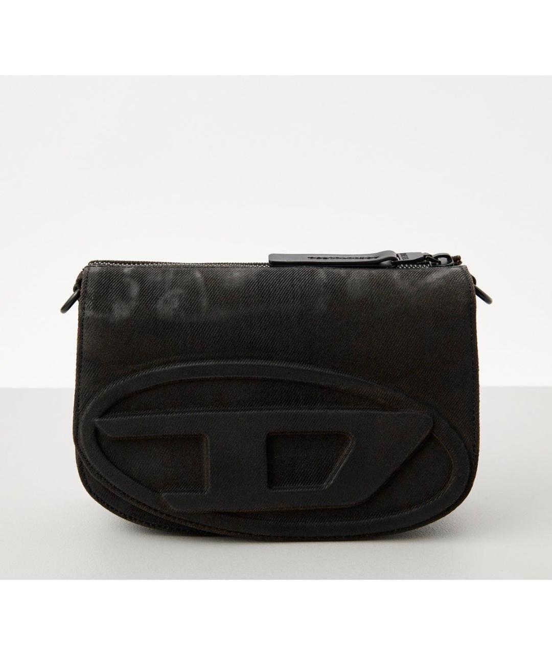 DIESEL Черная деним сумка через плечо, фото 5