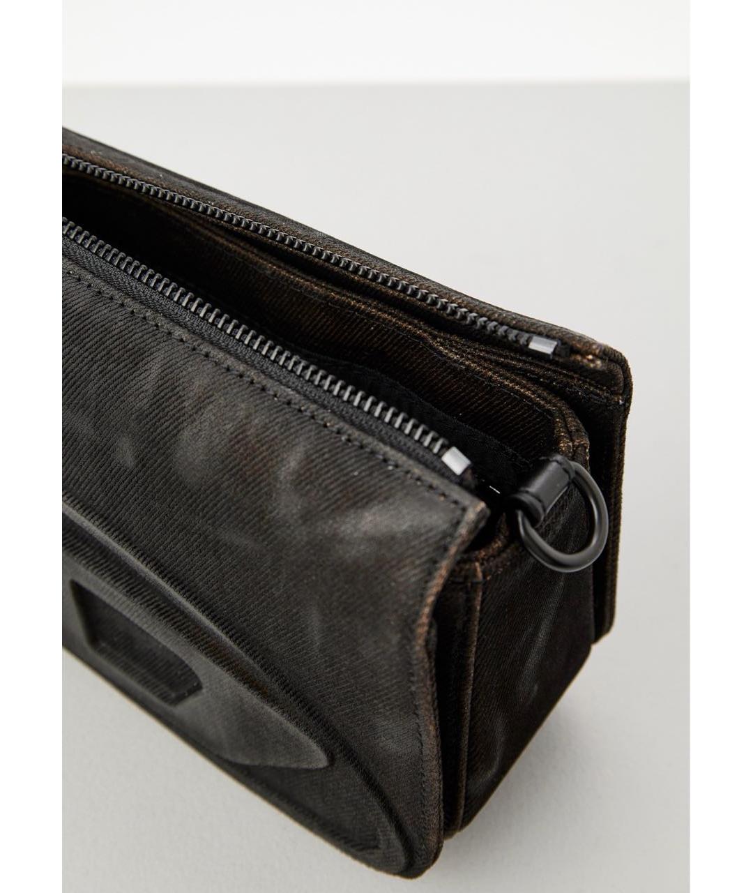 DIESEL Черная деним сумка через плечо, фото 4