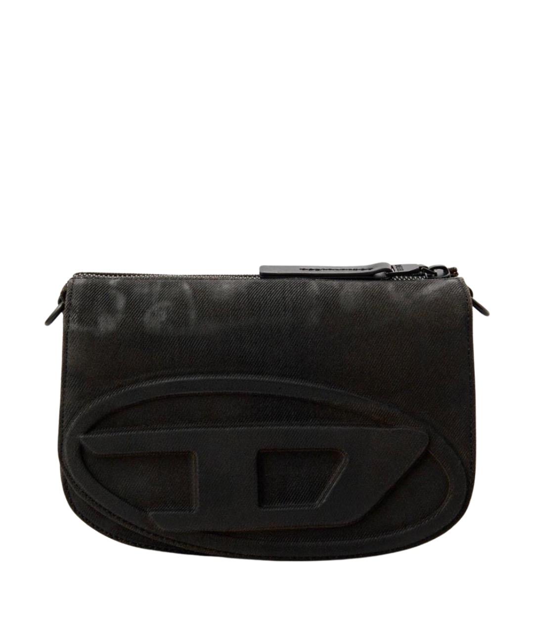 DIESEL Черная деним сумка через плечо, фото 1